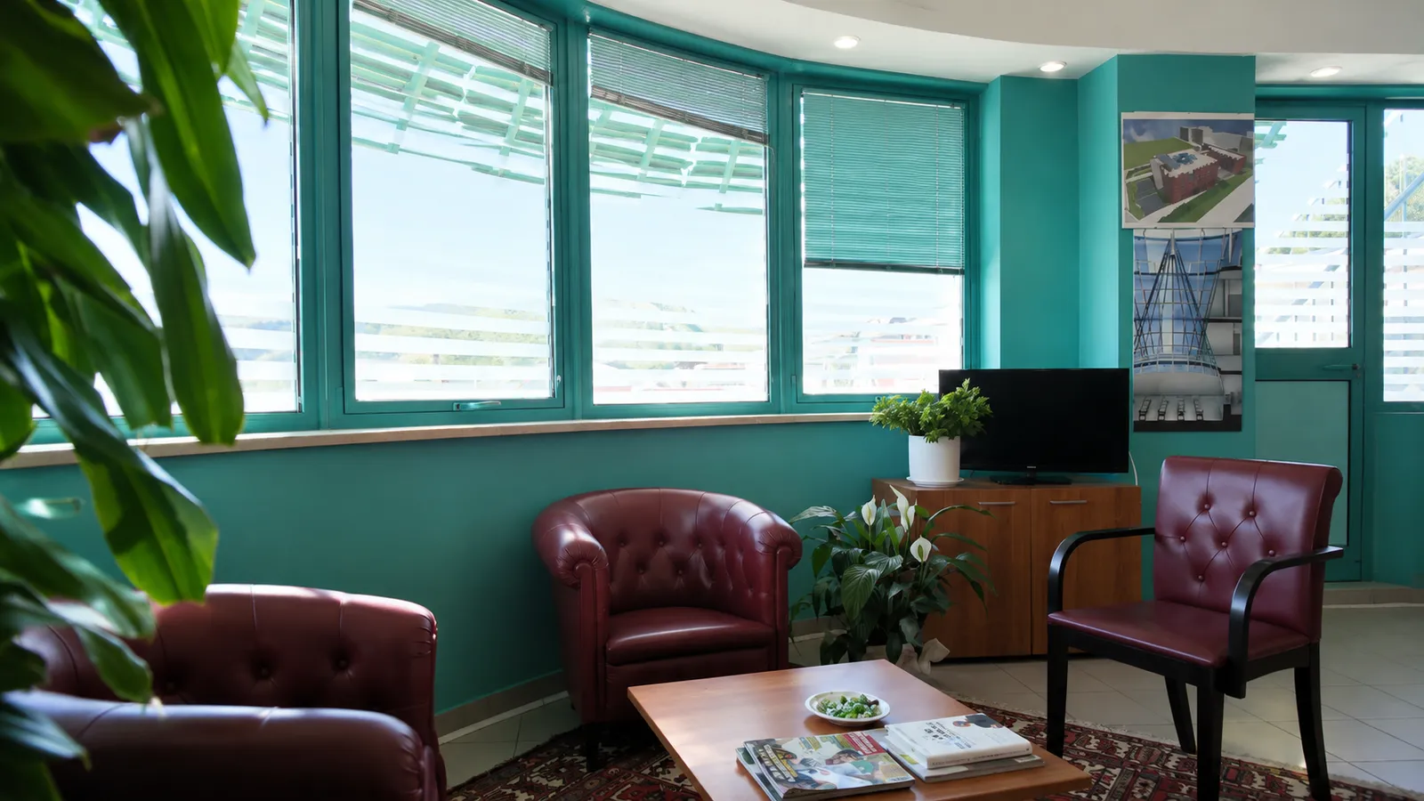 Sala di rappresentanza con poltrone in pelle